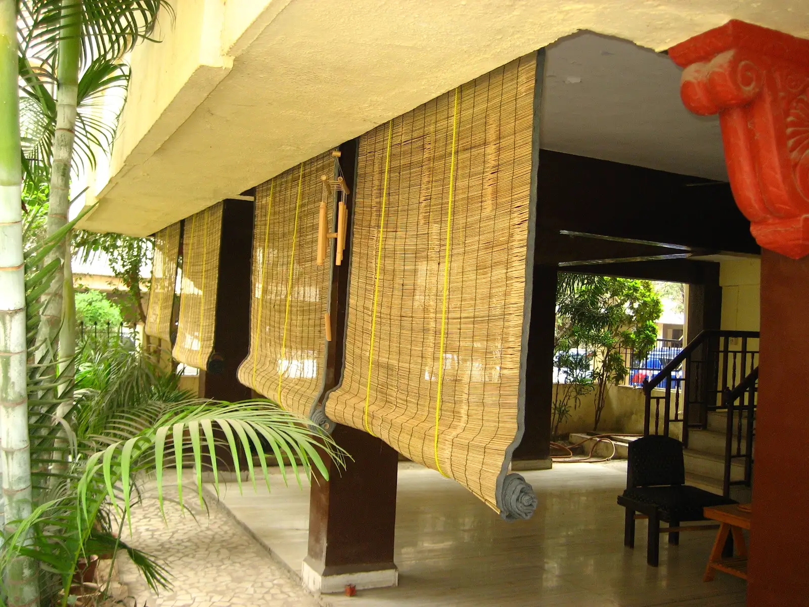 Outdoor bamboo blinds