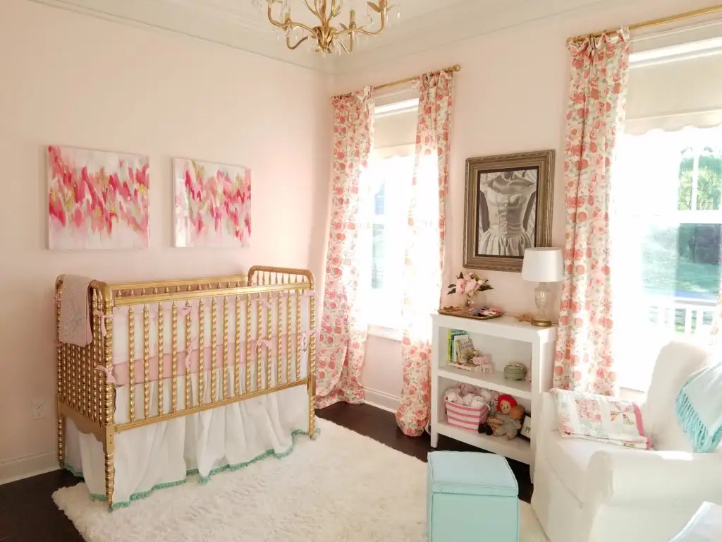 Flower-Themed Baby Girl Room