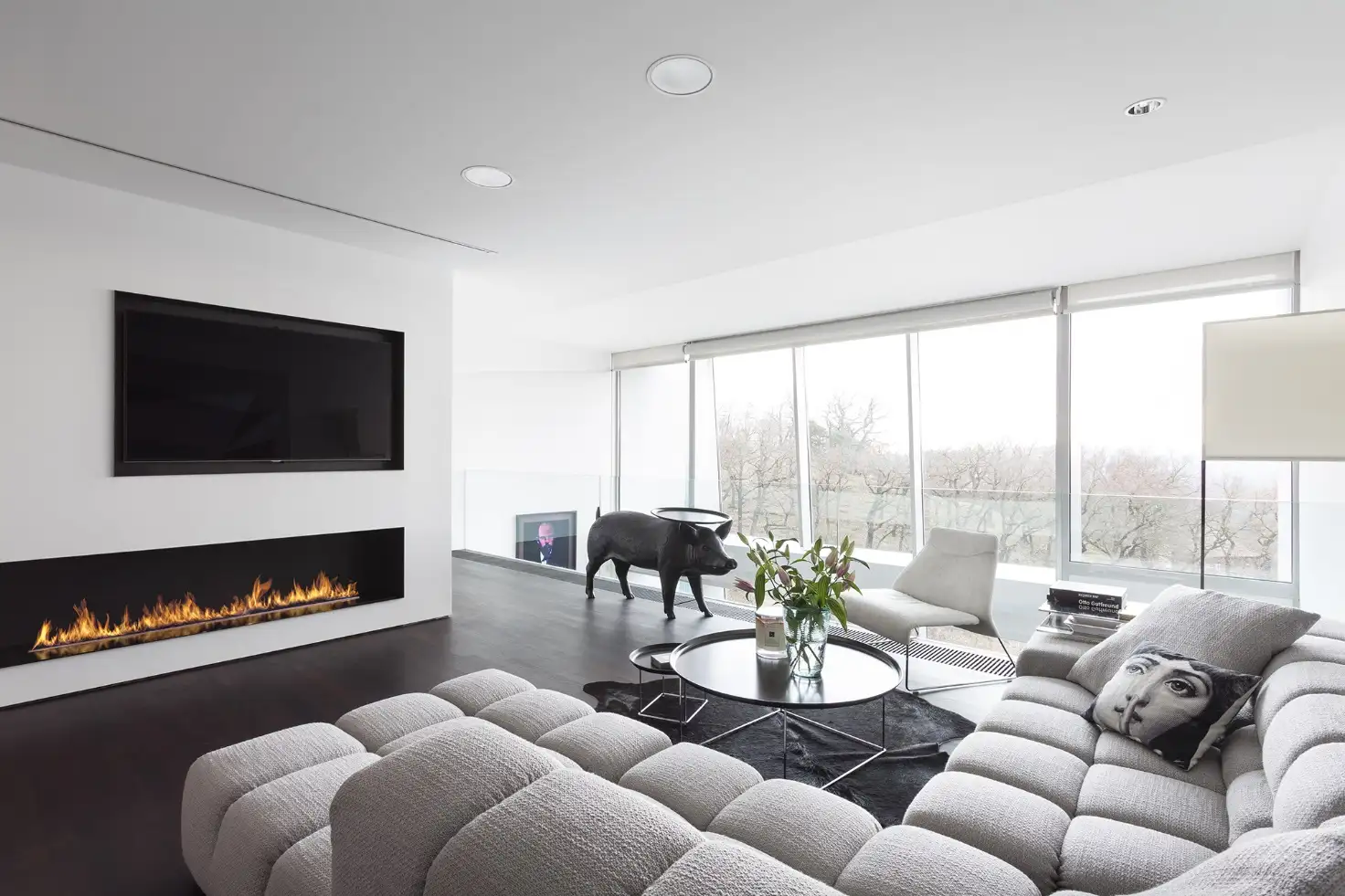 How to decorate living room with a fireplace and a TV