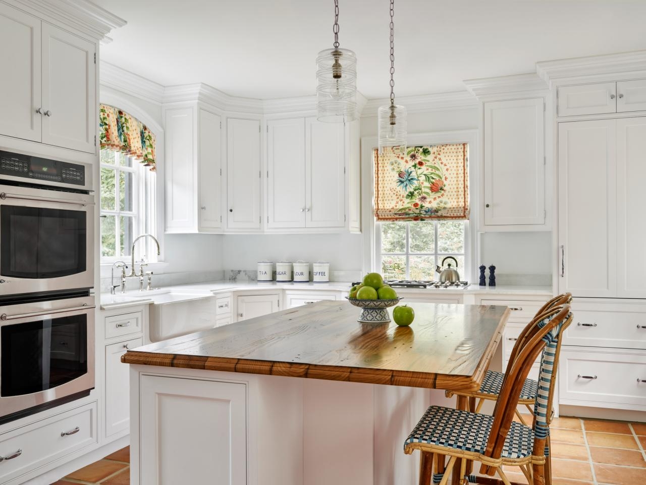 large kitchen window treatments