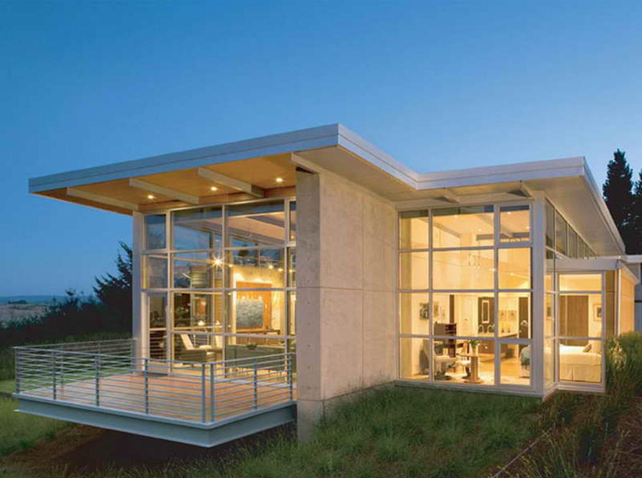 simple glass house design
