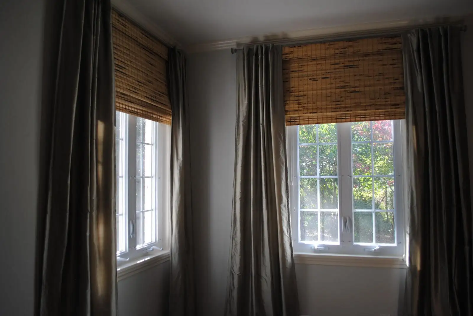 Bamboo Roman shades