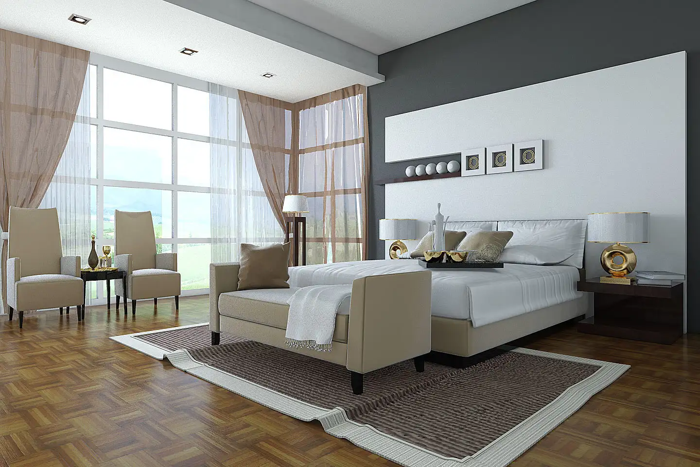 Comfortable Bedroom Seating Area