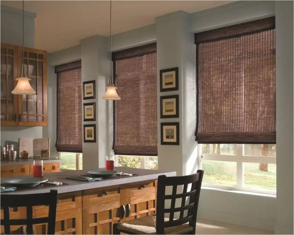 Roman shades with banding