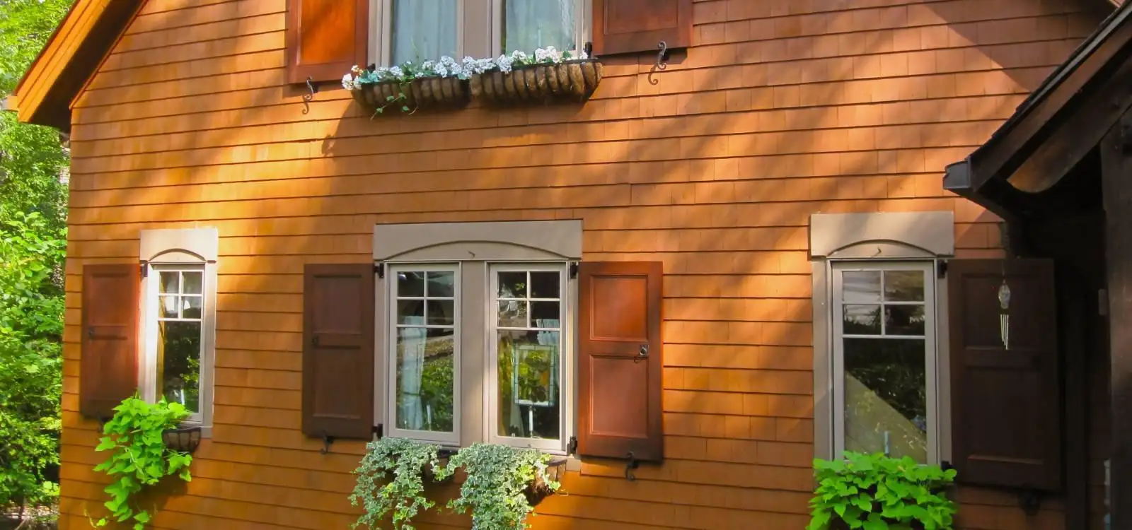 Exterior wood shutters