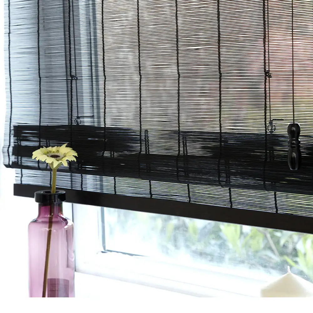 Black bamboo blinds