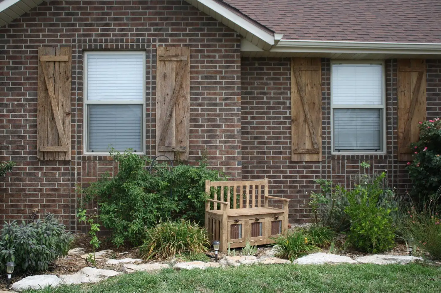 Exterior wood shutters