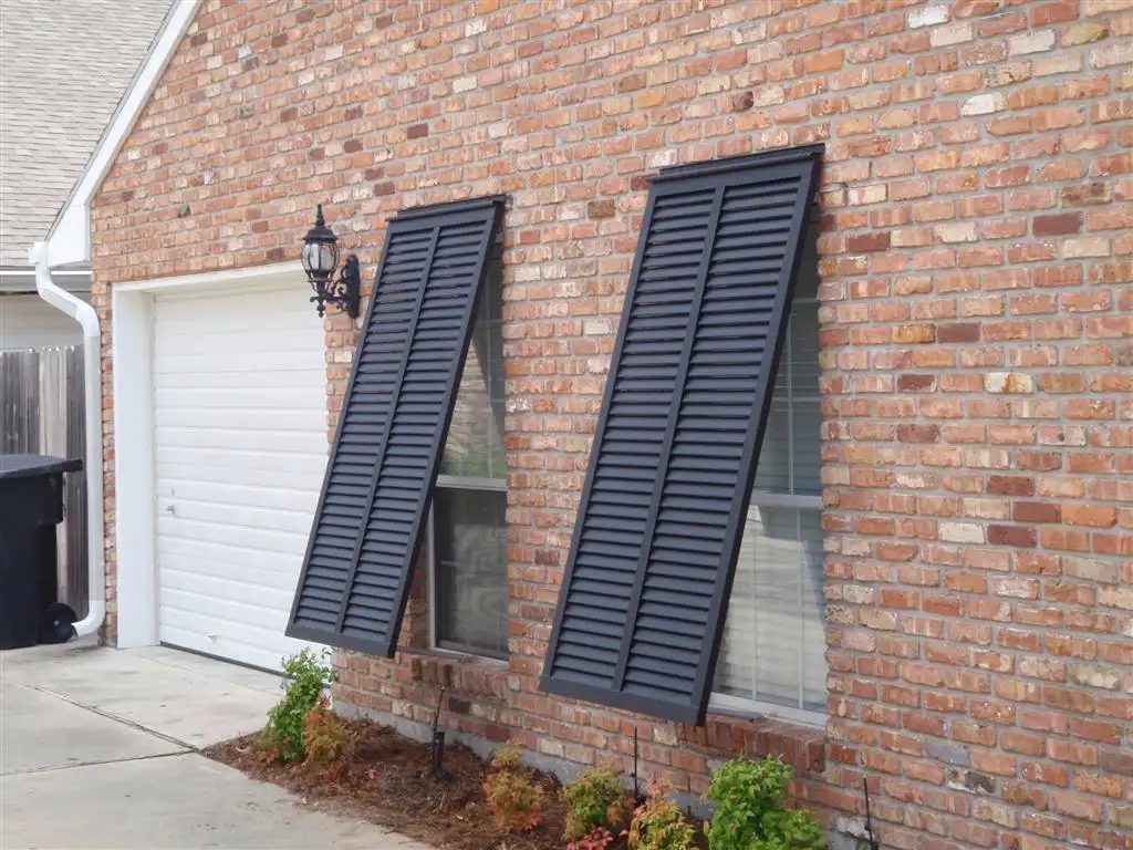 Exterior aluminum shutters