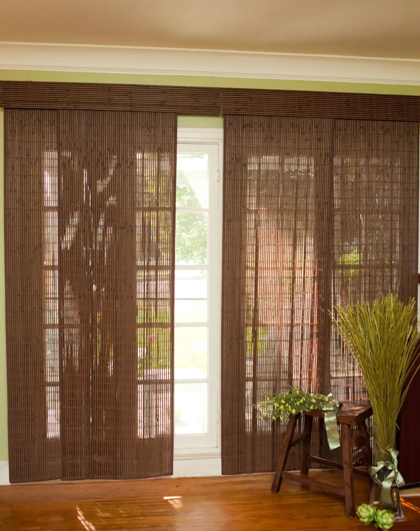 Bamboo vertical blinds