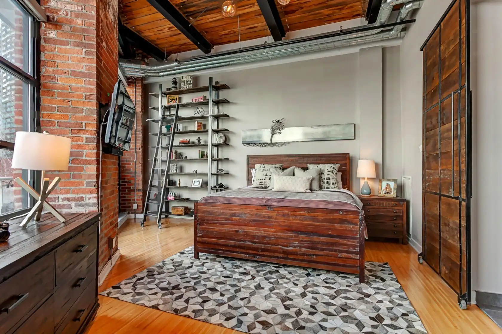 A Classic Loft Bedroom