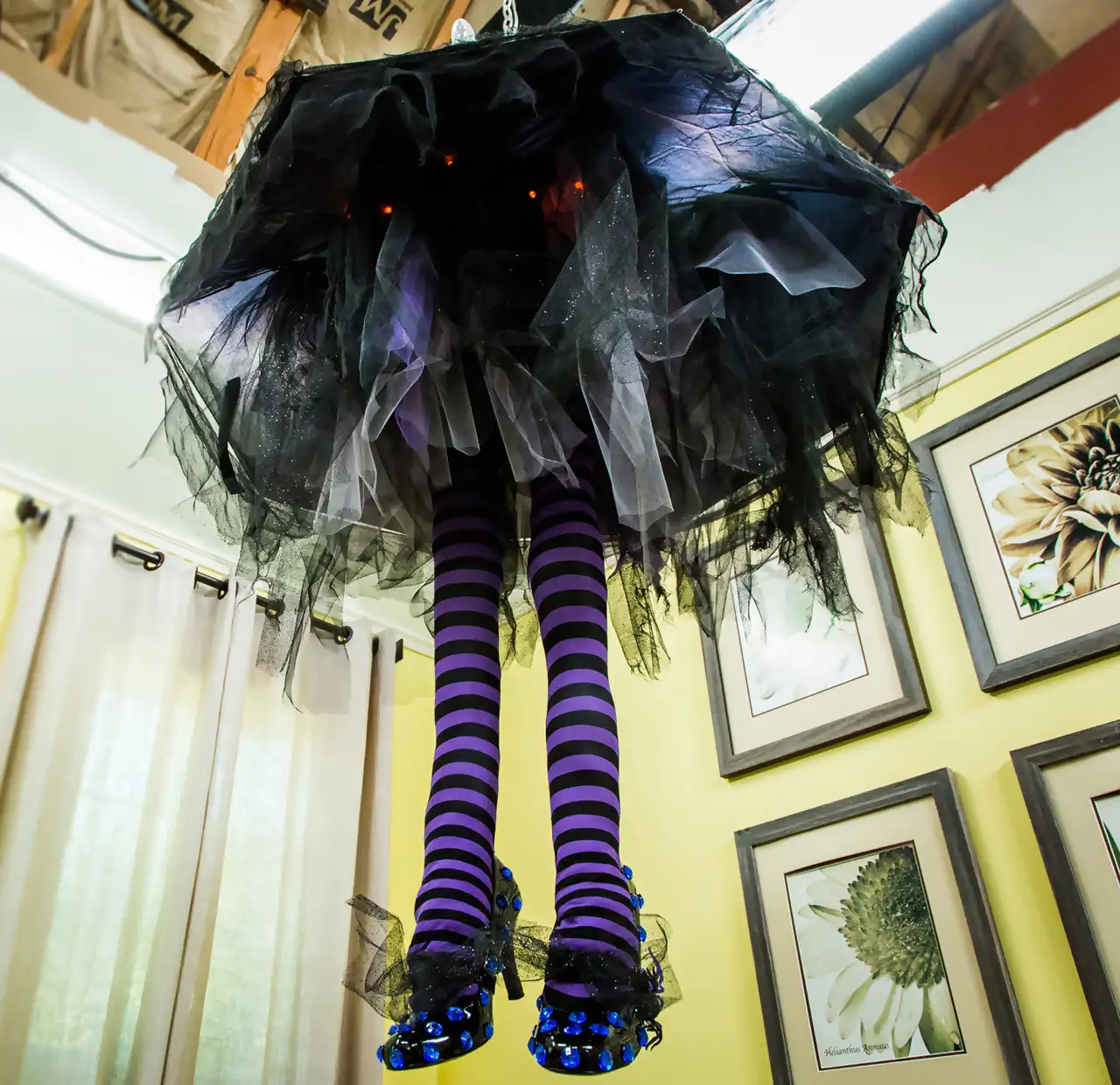 Use Eerie Witch Legs As A Chandelier