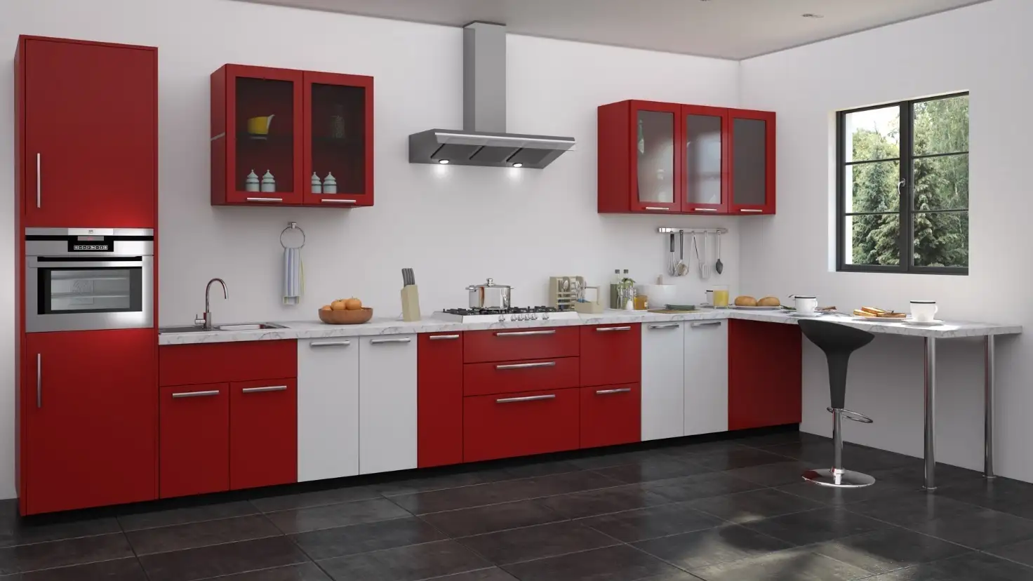 Red and White Kitchen Decor