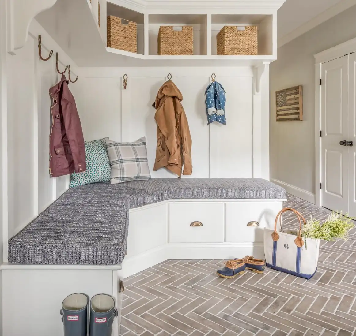 Comfortable Mudroom Bench