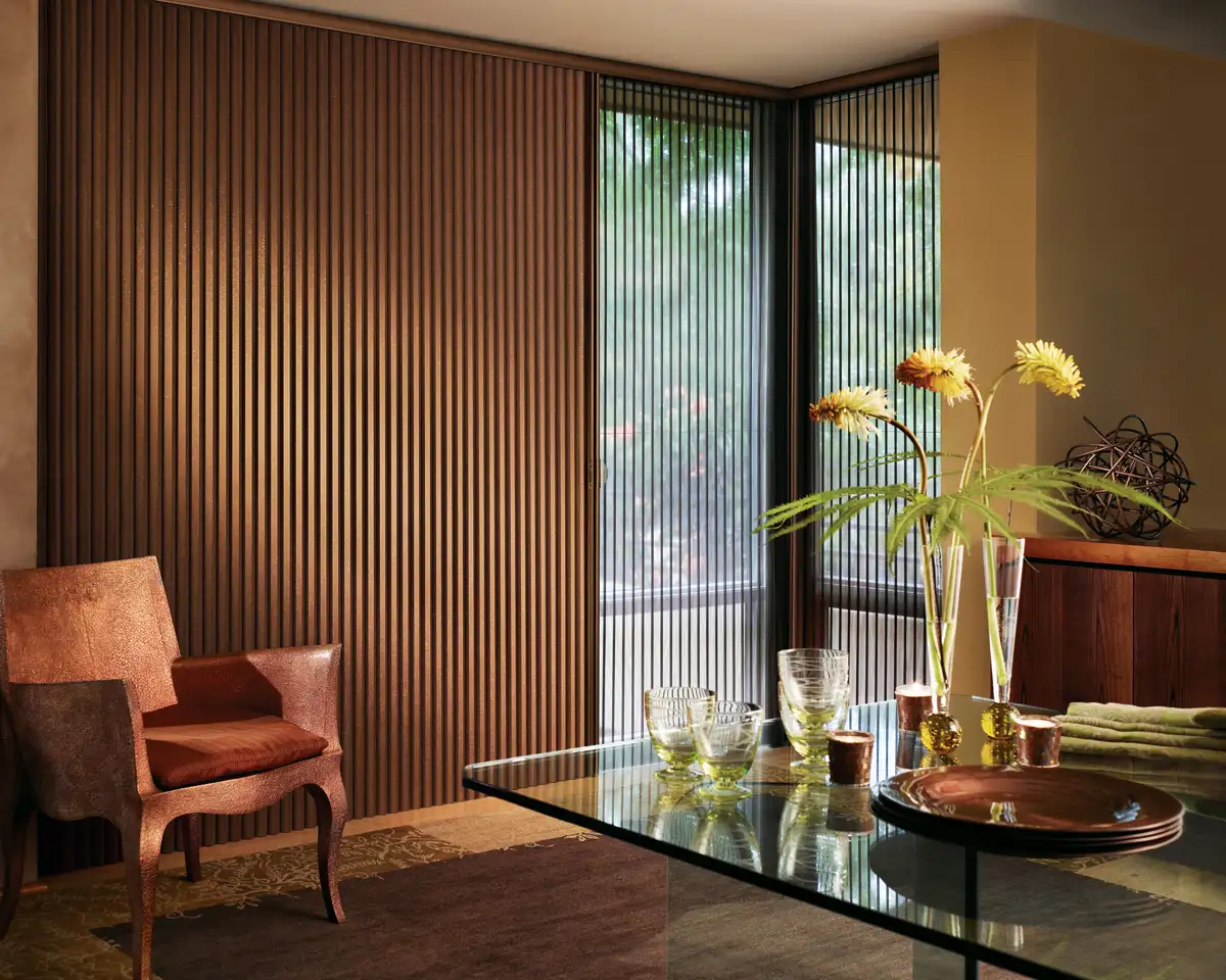 The Hunter Douglas Vertiglide system for vertical window coverings