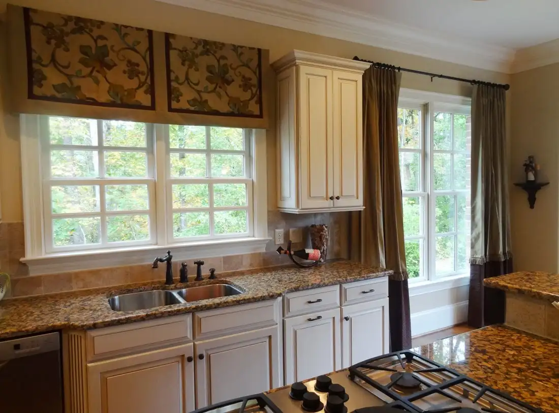 Luxury valances for kitchen windows