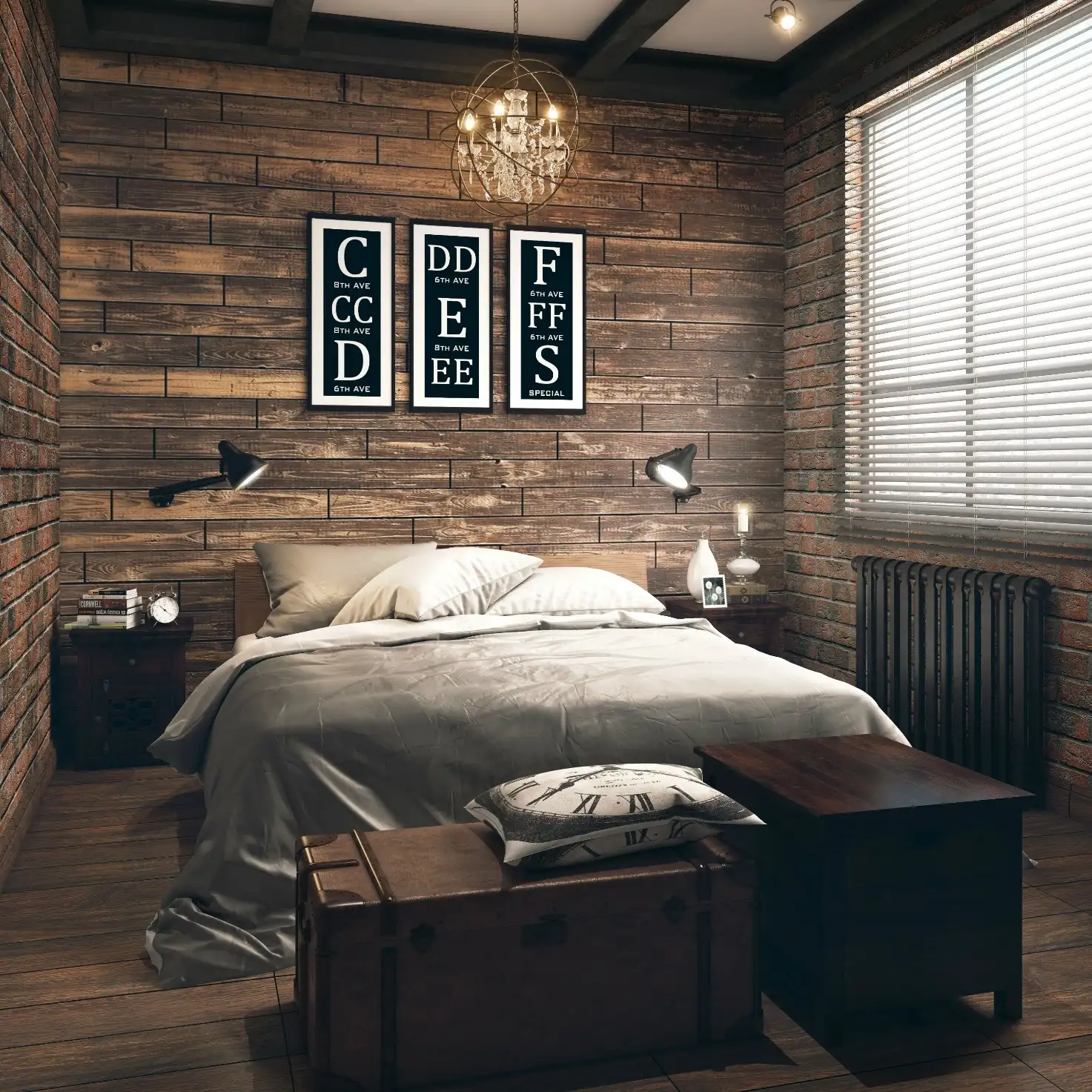 Industrial-Themed Bedroom Ideas