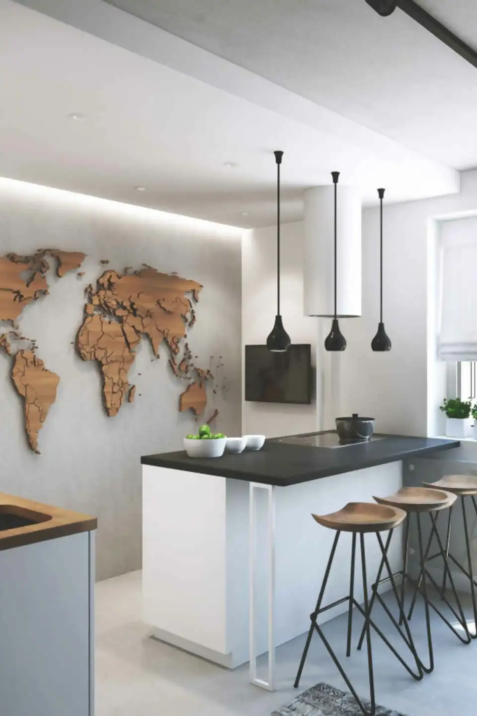 Travel-Themed Kitchen