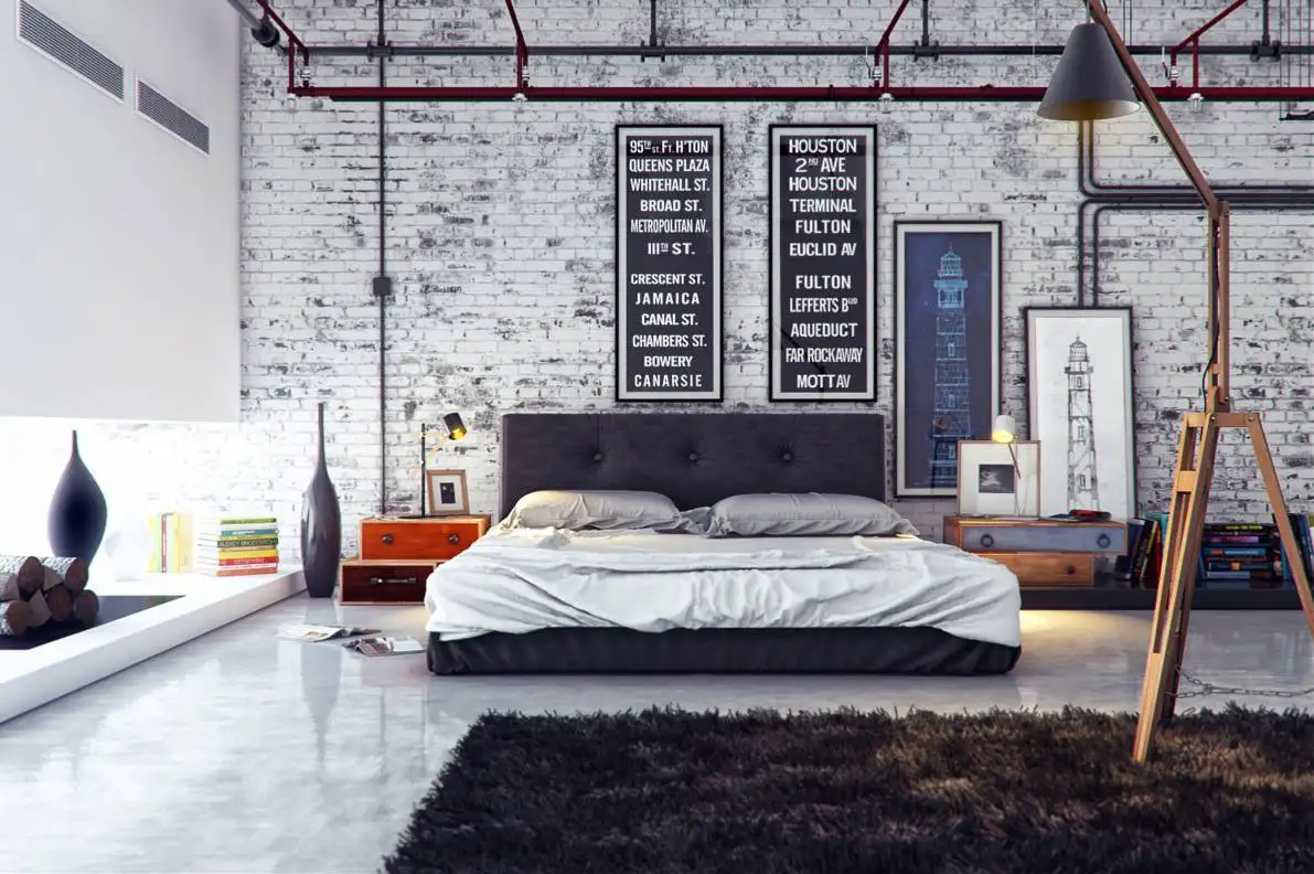 Industrial-Themed Bedroom Ideas
