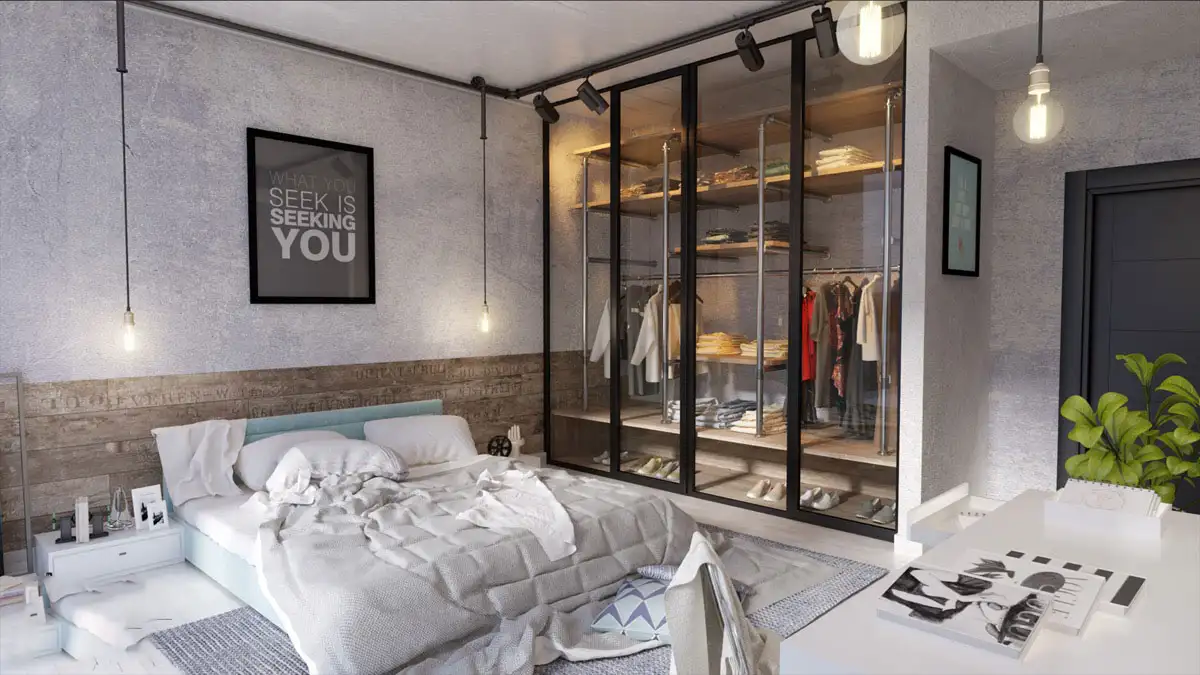 Industrial-Themed Bedroom Ideas