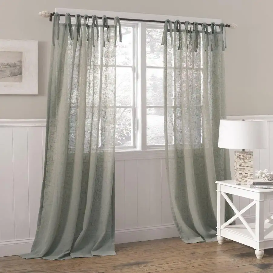 Sheer linen curtains