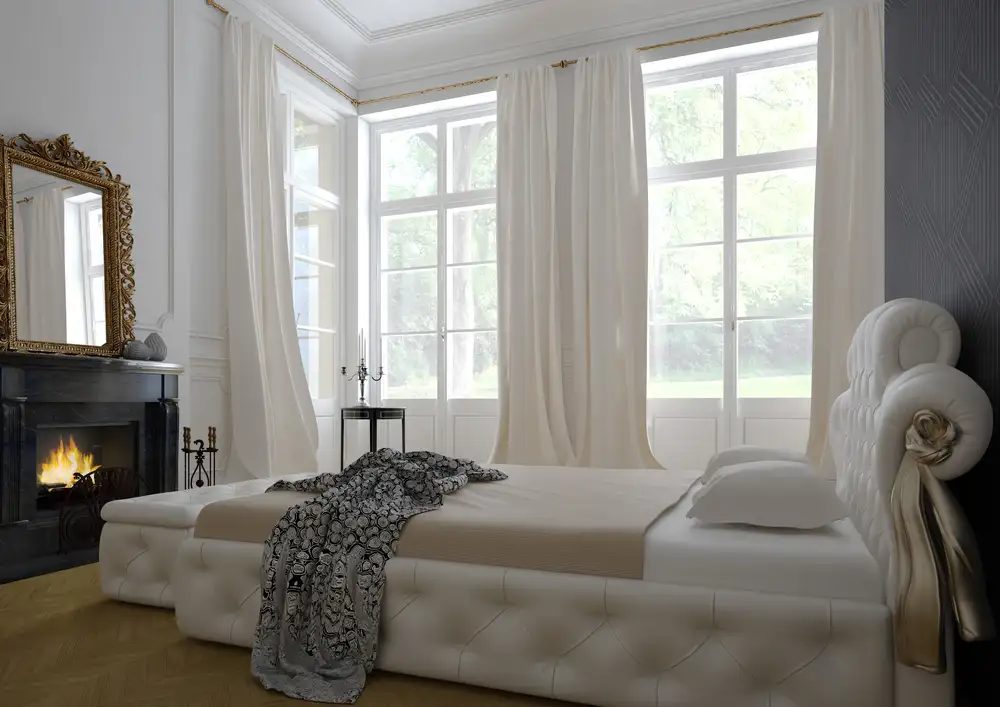 Luxury white curtains