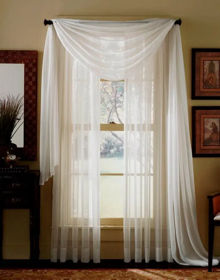 White sheer curtains