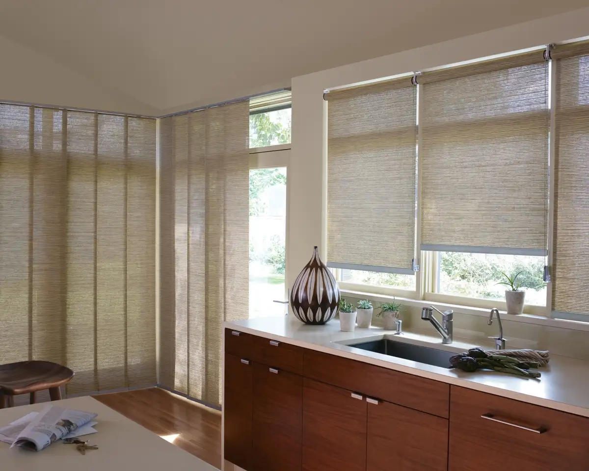 Roller shades for kitchen