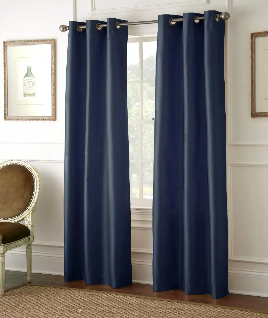 Navy blackout curtains