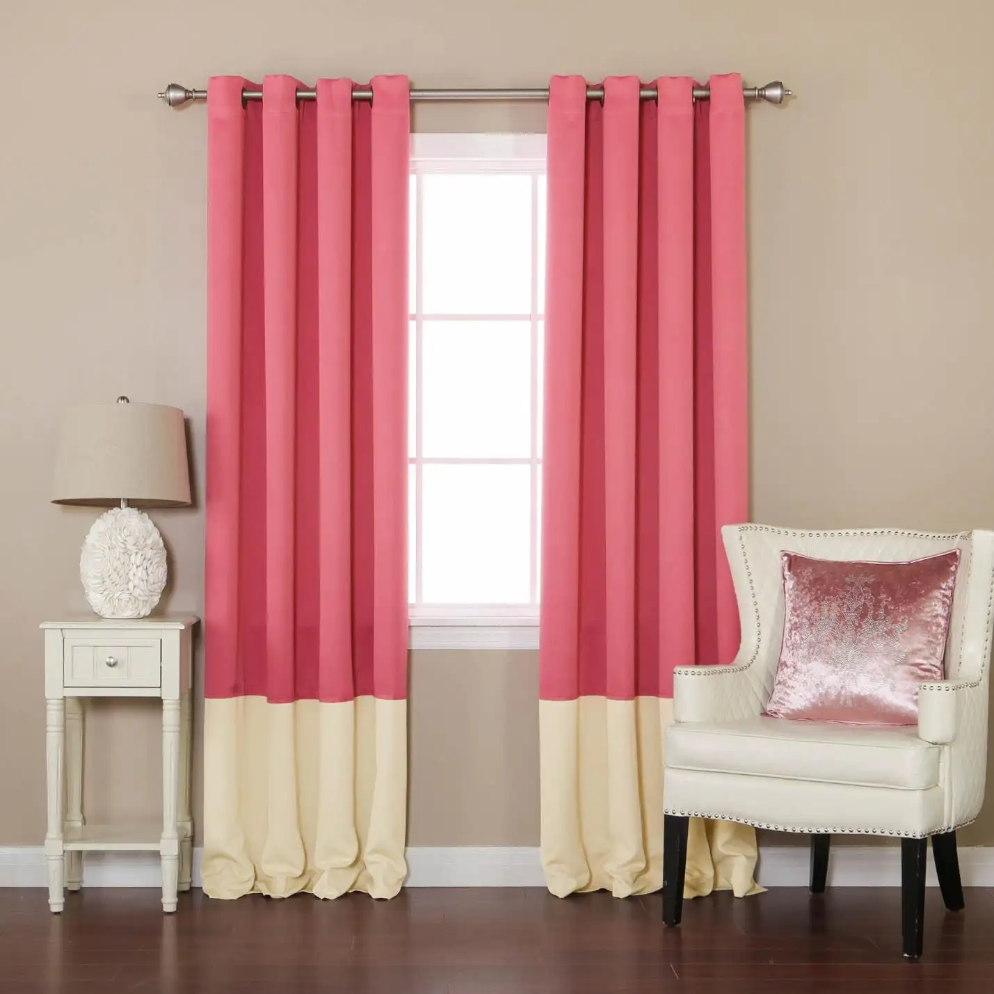 Pink blackout curtains