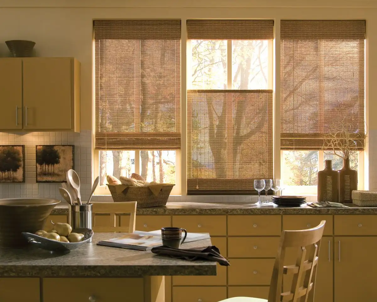 Sheer kitchen shades