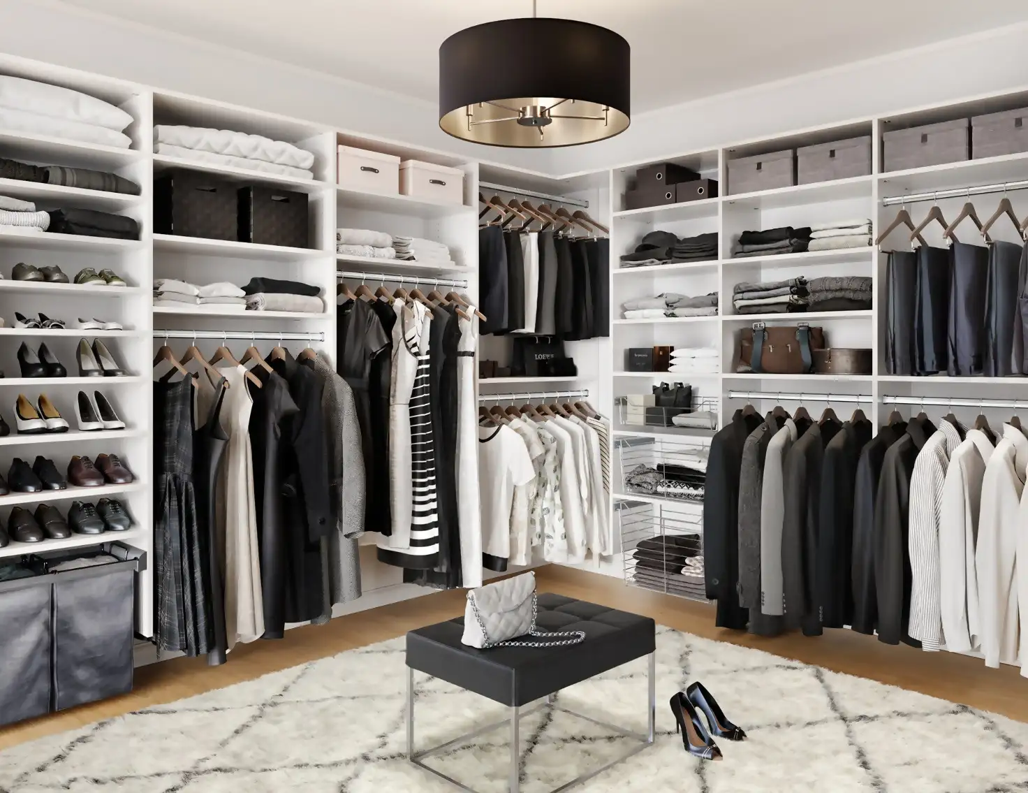 Walk-In Closet In A Larger Room