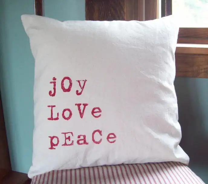 DIY decorative pillows with religious motifs