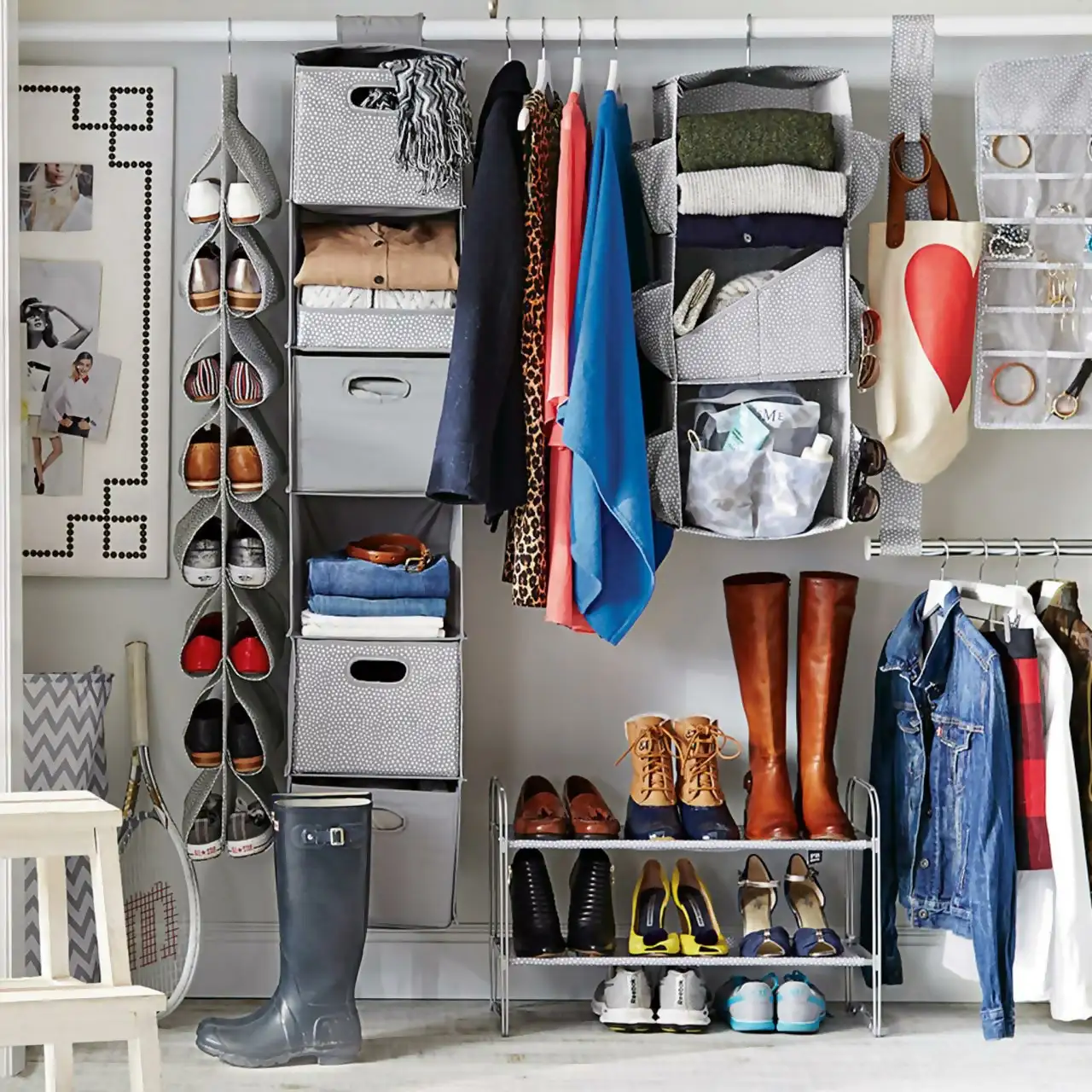 Functional Hanging Closet Organizer